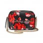Victoria's Secret Rose Print Chain Strap Crossbody Bag