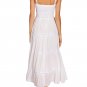 Women's Grommet Lace-up Sleeveless Midi Dress White