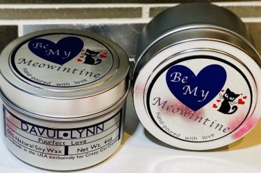 Be My Meowintine Candle Tin Set of Two
