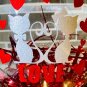 Love Cats Stemless Wine Glasses Set of Two
