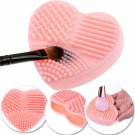 Silicone Heart Shaped Makeup Brush Cleaner Pink