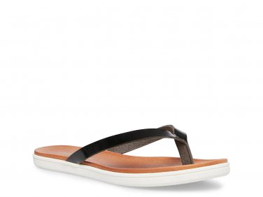 Madden Girl Misty Patent Thong Sandal Black 8M