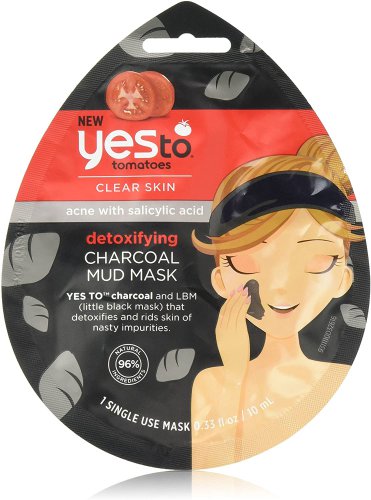 Yes To Tomatoes Detoxifying Charcoal Mud Facial Skincare Mask Single Use