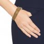 White House Black Market Layered Crystal Accent Gold-tone Snake Chain Toggle Bracelet