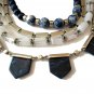 White House Black Market Convertible Beaded Necklace Blue / White / Silver