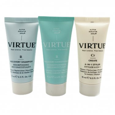 Virtue Repair & Strengthen Recovery Shampoo / Conditioner / 6-in-1 Styler Mini Set