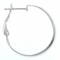 Silvertone Tapered Hoop Earrings