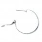 Silvertone Tapered Hoop Earrings