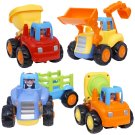 Kids Friction Powered Push and Go Construction Vehicles Set