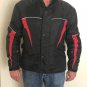 Mens Funrider Padded Motorcycle Jacket Black Red XL