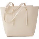 Faux Leather Tote Bag Ivory