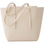 Faux Leather Tote Bag Ivory