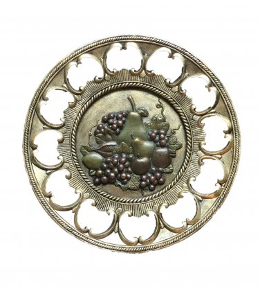 Grape Motif Open Edge Charger Plate