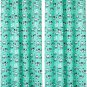 Alien Monster Pattern Printed Decorative Curtains for Kids Room Green Set of 2 Panels