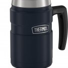 Thermos Stainless Steel Coffee Mug Matte Black 16OZ