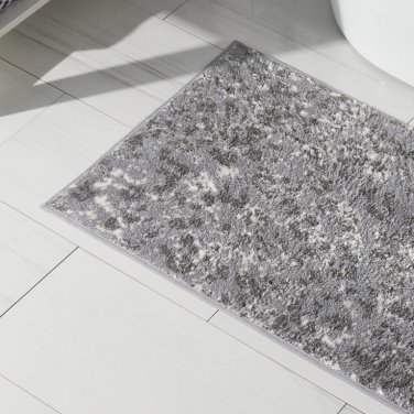 Leopard Print Bath Rug by Sofia Vergara, Gray