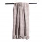Houndstooth Patterned Cotton Throw Brown/Cream