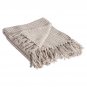 Houndstooth Patterned Cotton Throw Brown/Cream