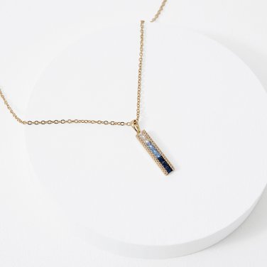 Vince Camuto Blue Ombre CZ Necklace
