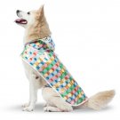 Polka Dot Hooded Raincoat for Dogs Multicolor Size Large