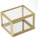 Square Ring and Display Box Goldtone/Clear