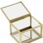 Square Ring and Display Box Goldtone/Clear