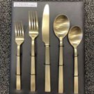 20-Piece Satin Gold Stainless Steel Flatware Set Service for 4