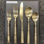 20-Piece Satin Gold Stainless Steel Flatware Set Service for 4