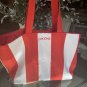 Striped Terry Beach Tote Bag Red/White