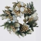 Pearl & Gold Elegance Prelit Christmas Wreath