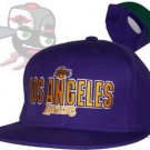 Los Angeles Lakers All Purple Snapback Hat Cap