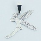 Sterling Silver Tinkerbell Fairy Figure Pendant Genuine 925 Cute Unique Detailed