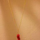 Bamboo and pearl necklace