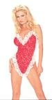 Lace heart body cover with satin trim*