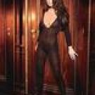Opague long sleeve open crotch body stocking*