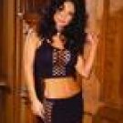 Seamless triple diamond net pattern cami top and matching mini skirt /