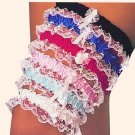 garters with lace ruffles