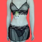 Sexy 2 pc floral cami with soft bra n skirt...