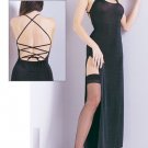 Slinky long dress with lace up back
