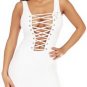 Sizzling lace up front corset dress