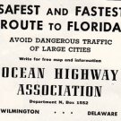 1946 Ocean Highway Association: Safest and Fastest, Florida