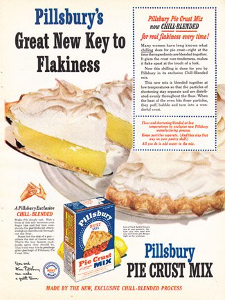 1951 Pillsbury Pie Crust Mix: Flakiness