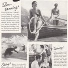 1951 Switzerland: Sun-tanning, skiing, relaxing
