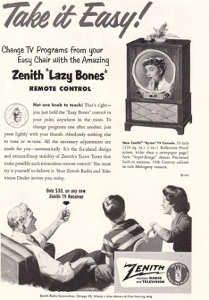 1951 Zenith: Change TV Programs from your Easy Chair 