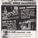 1953 El Paso, Texas: Economy Winter Vacationland