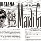 1954 Louisiana: Louisiana Invites you to Mardi Gras