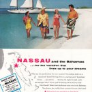 1955 Nassau, Bahamas: Couples, Beach