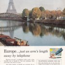 1958 Bell System: Eiffel Tower, Seine River