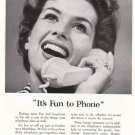 1958 Bell Telephone: It's Fun to Phone, Woman