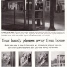 1958 Bell Telephone: Your handy phones away from home.